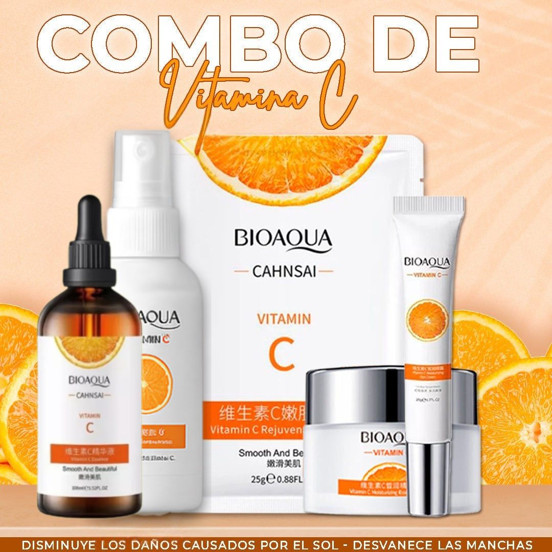 Kit Bioaqua Vitamina C – Tu Rutina Facial para una Piel Radiante