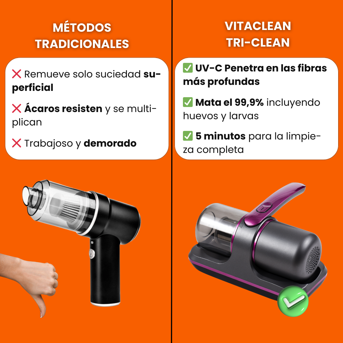 VitaClean™ - Aspirador Portátil UV | Poder de Succión y Esterilización Total