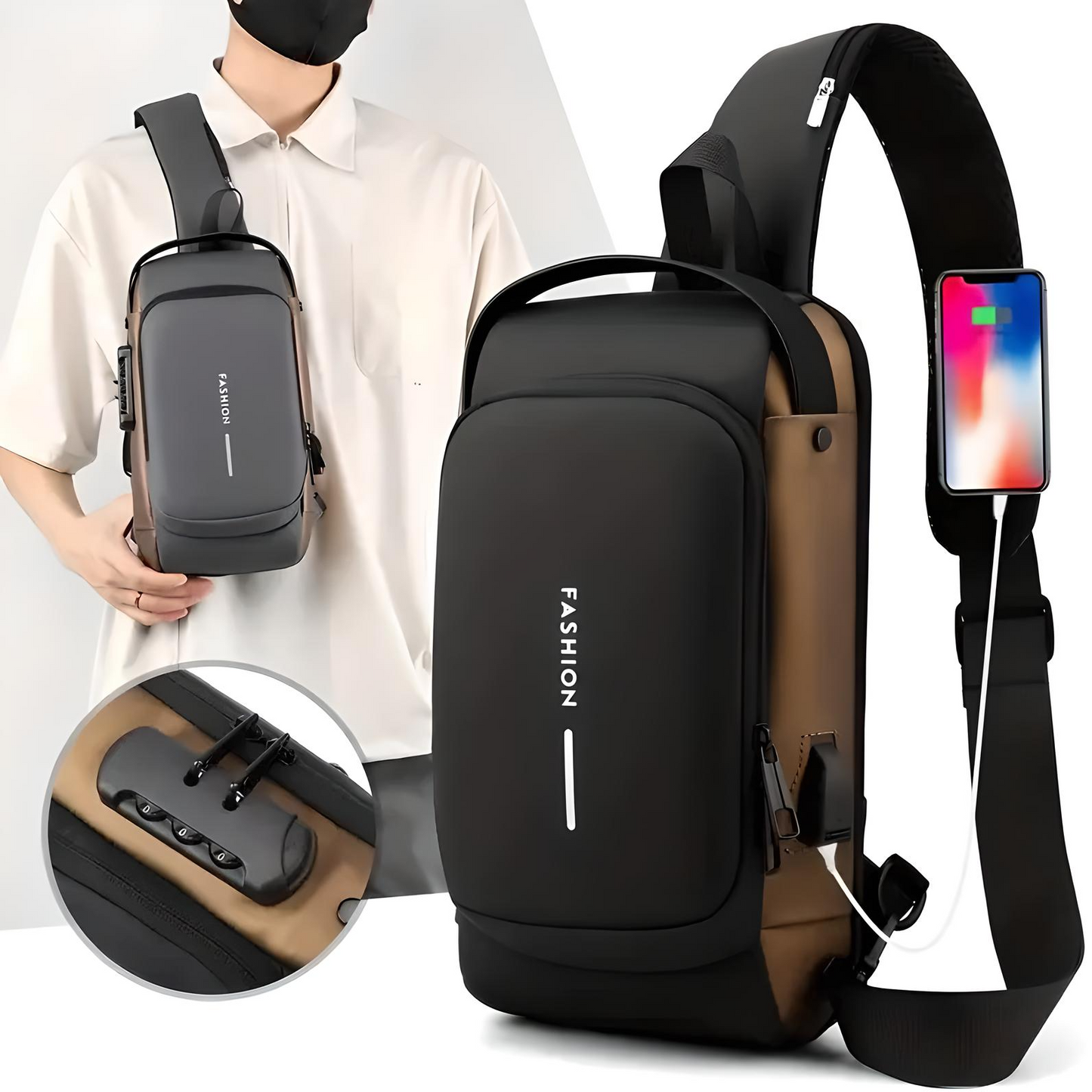 LockBag™ - Mochila Antirrobo con USB