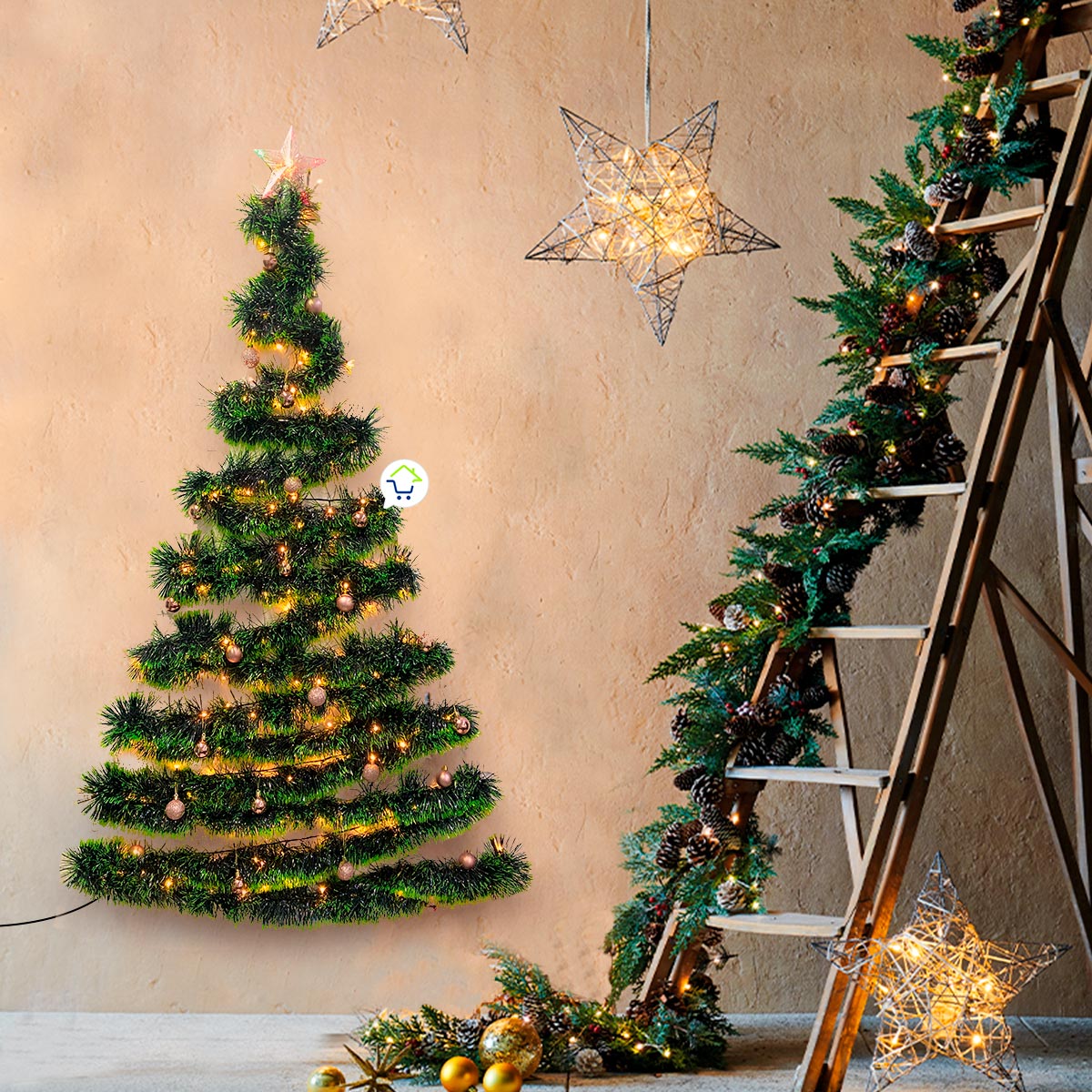 DecoFácil™ 🎅COMBO ÁRBOL NAVIDEÑO DE PARED🎄¡TE OBSEQUIAMOS LA DECORACIÓN COMPLETA!🎁 - [PROMOCIÓN DISPONIBLE SOLO HOY]