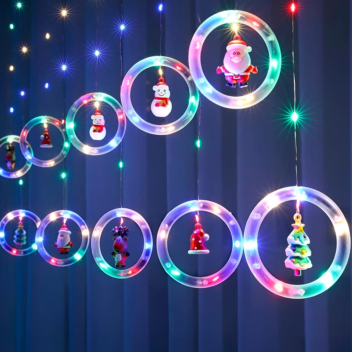 NavidLuz™ – Cortina Intercalada de Navidad 3 Metros