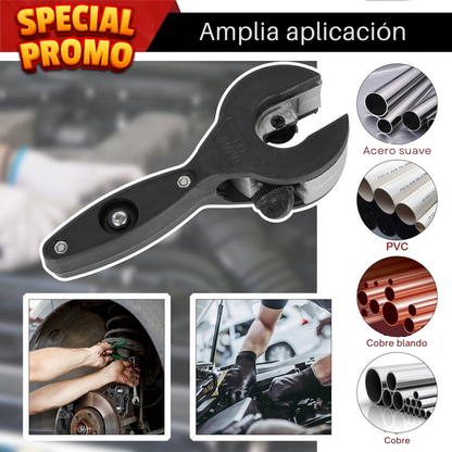 PipeMaster™ – Cortador de Tubos Compacto con Mango de Trinquete