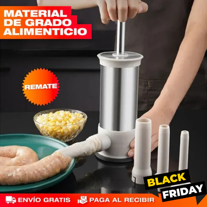 🥩 Embutimax° – Embutidora de Carne 4 Boquillas
