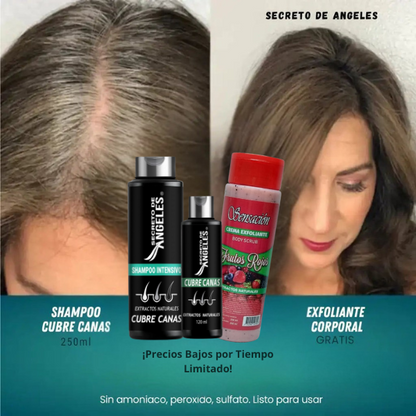 Ángeles Secret™ Pack – Shampoo Cubre Canas + Colágeno + Exfoliante - [PROMOCIÓN DISPONIBLE SOLO HOY]