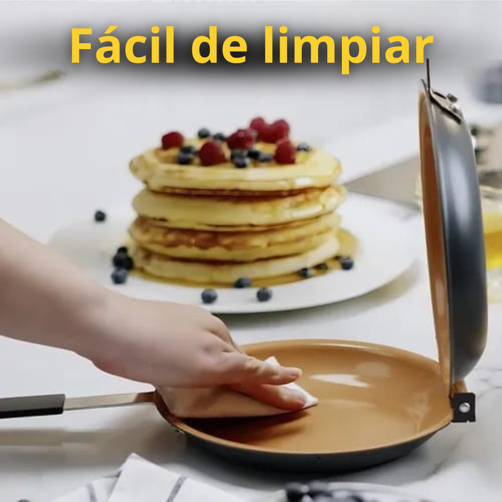DuoChef™ – Sartén Antiadherente para Pancakes y Huevos