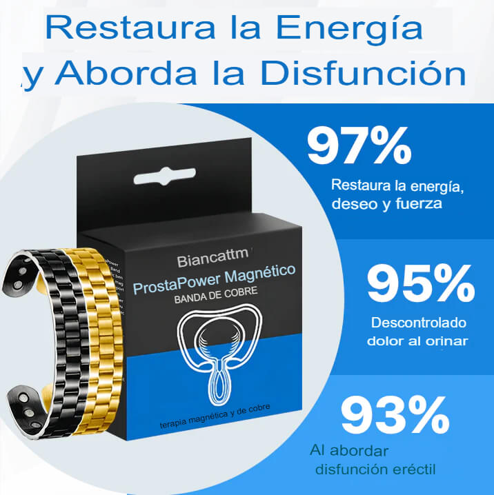 Biancat™ Pulsera Magnética de Cobre ProstaPoweer - [PROMOCIÓN DISPONIBLE SOLO HOY]