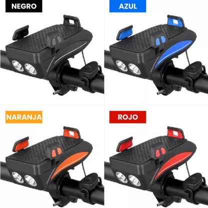BiciOn™ 🚴‍♂️✨ Linterna de Bicicleta 4 en 1: Ilumina, Alerta, Sostén y Carga en Cada Viaje! 📢📱🔋 - [PROMOCIÓN DISPONIBLE SOLO HOY]