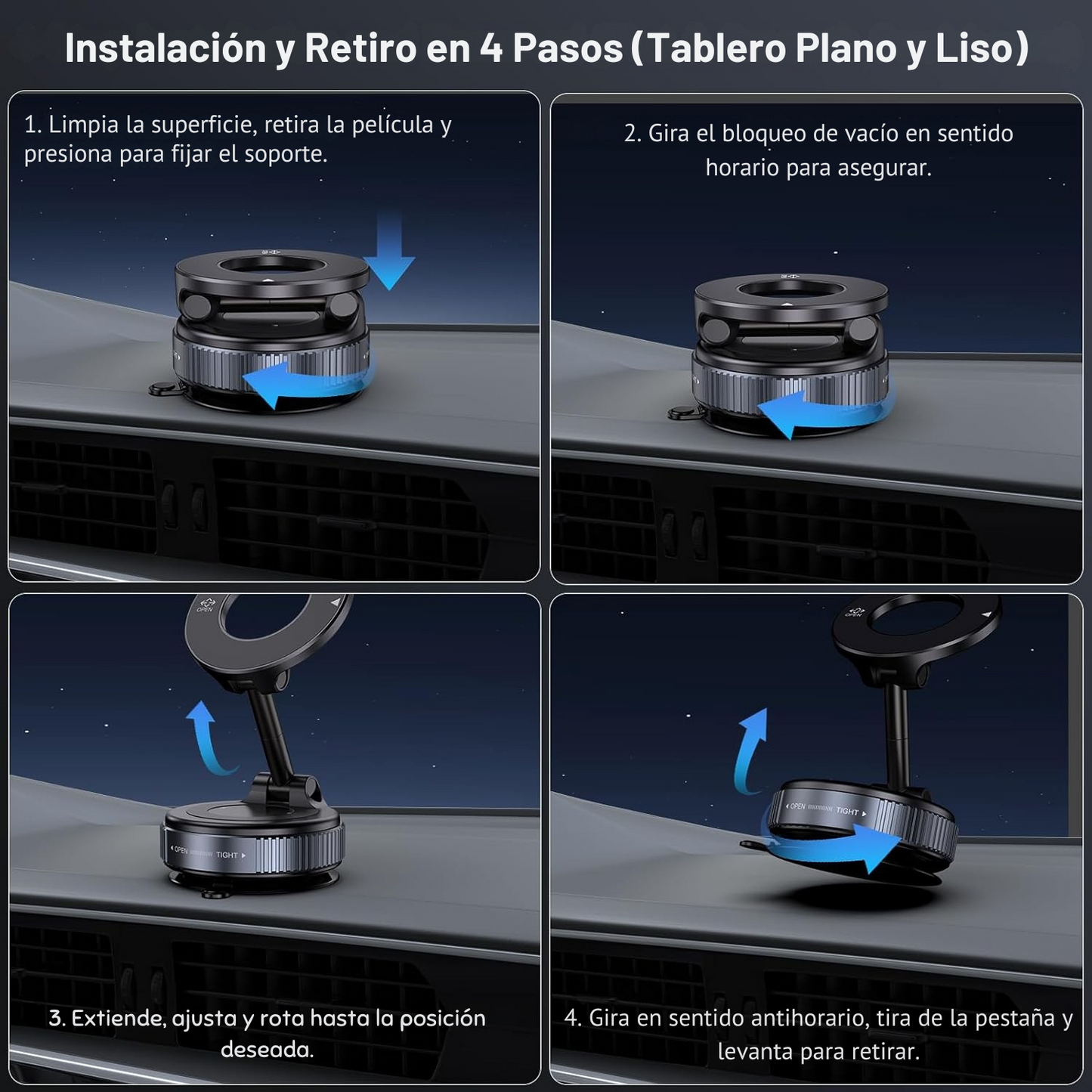 GripMag™ – Soporte Magnético con Ventosa para Celulares