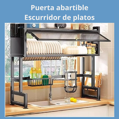 EscuOn™ Escurridor De Platos Con Almacenamiento - [PROMOCIÓN DISPONIBLE SOLO HOY]