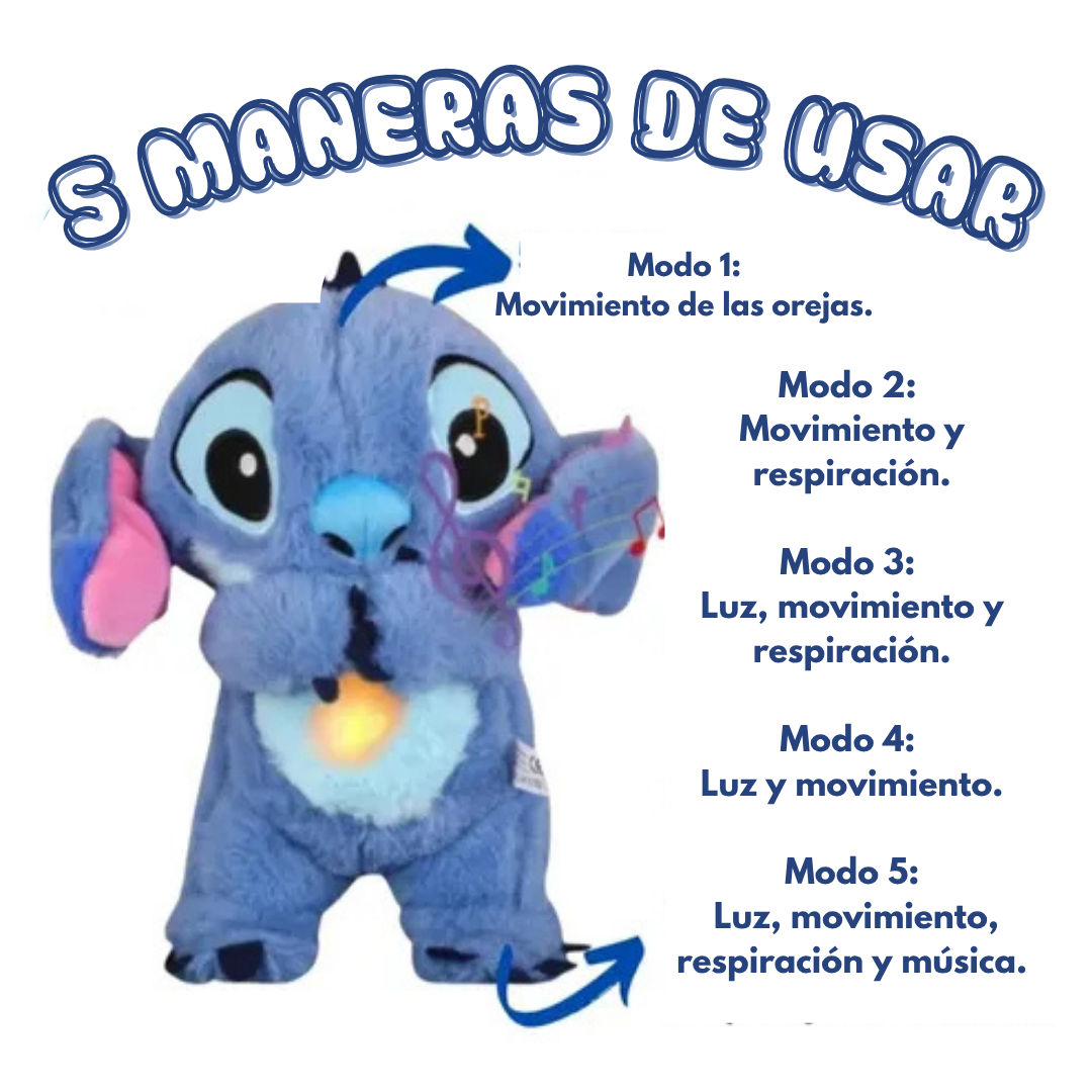 Peluche Stitch™ – Edición que Respira y se Mueve de Verdad