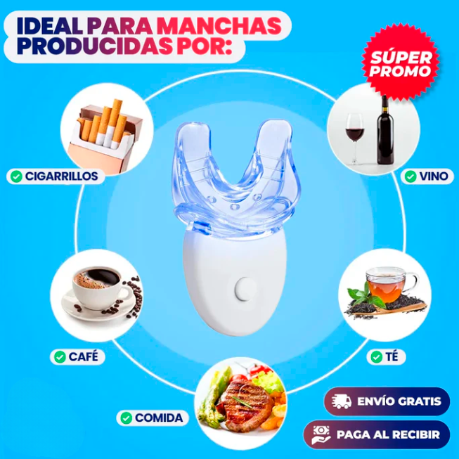 SonrisaBrillante™ - Kit Blanqueador UV - [PROMOCIÓN DISPONIBLE SOLO HOY]