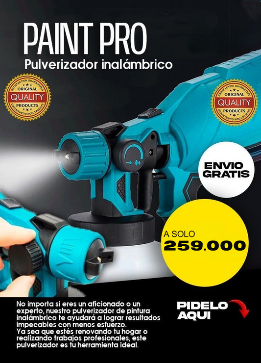 Paint Pro™ Pistola Pulverizadora Eléctrica Inalámbrica de Alta Potencia - [PROMOCIÓN DISPONIBLE SOLO HOY]