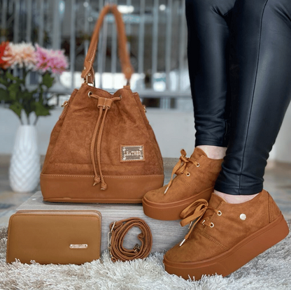 Trio Lince Dama™ Bolso + Billetera + Calzado Promoción - CIERRE DE LA TIENDA - CONTRA ENTREGA ENVÍO GRATIS