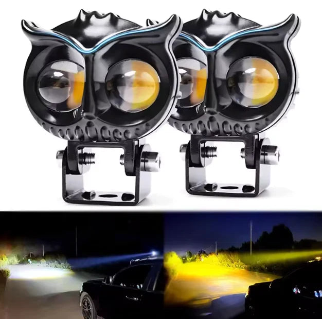 DualPower Led™ Par Exploradoras Turbo Led Búho Doble Color ALTA POTENCIA Moto / Carro 🚨 - [PROMOCIÓN DISPONIBLE SOLO HOY]