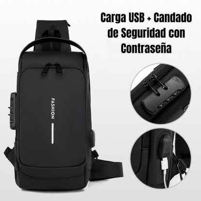 Bandolera con Seguridad Antirrobo con Puerto USB