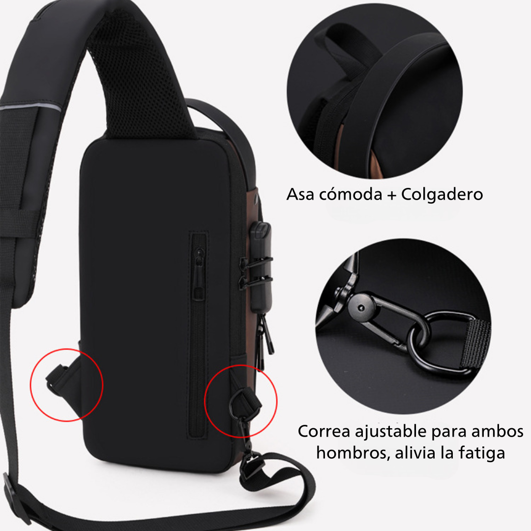 Bandolera con Seguridad Antirrobo con Puerto USB