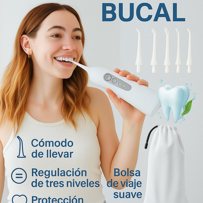 Irrigador Bucal - Elimina los malos olores de tu boca (4 Boquillas gratis)