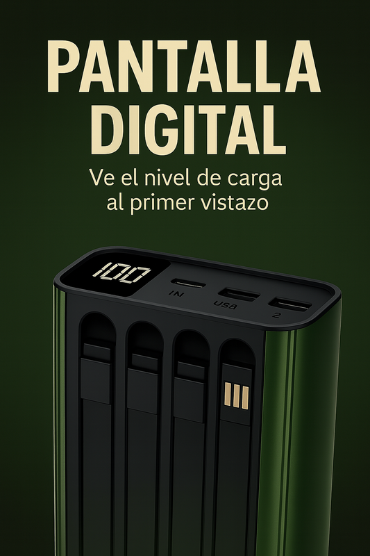 PowerBank Pro 5 en 1™ – Potencia Inteligente para Todos tus Dispositivos