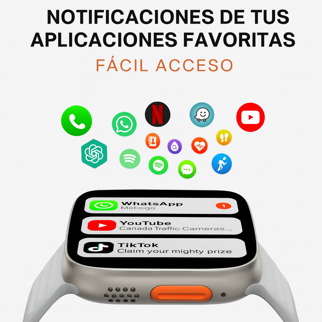 RELOJ INTELIGENTE - TEN UN MINI CELULAR EN TU MUÑECA + FUNCIONES EXCLUSIVAS