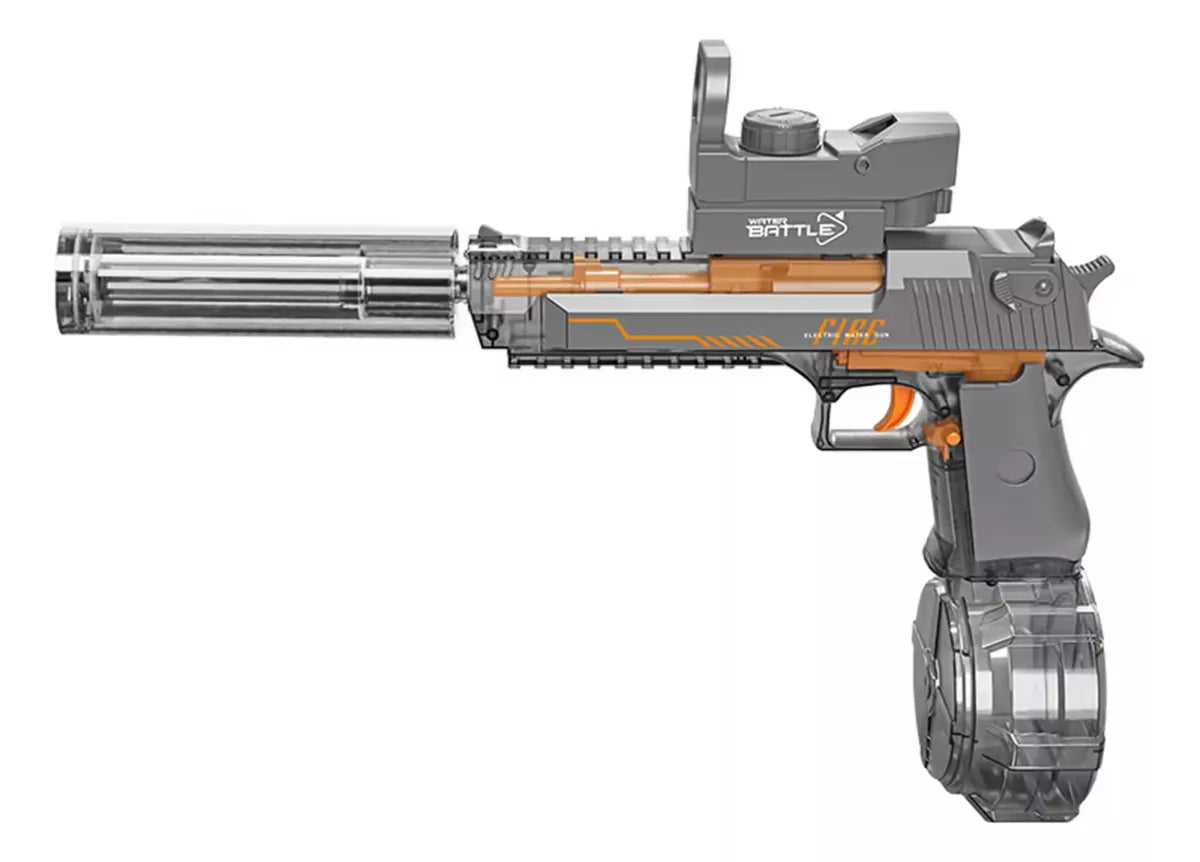 DesertEagle™ Pistola De Agua Eléctrica Con Luces Transparente - [PROMOCIÓN DISPONIBLE SOLO HOY]