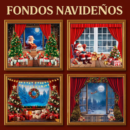 Fondos Navideños™ – Telón de Fondo Navideño Premium