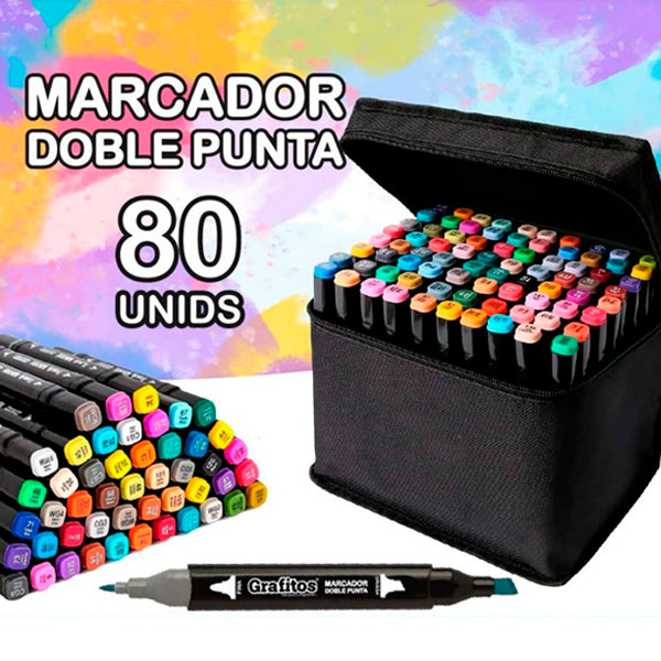 Touch™ Marcadores Doble Punta 80 unidades ✏️🎨 - Envío Gratis - [PROMOCIÓN DISPONIBLE SOLO HOY]