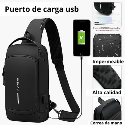 LockBag™ - Mochila Antirrobo con USB