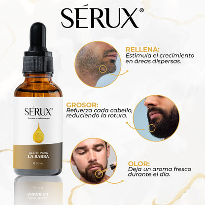 Serux™ – Aceite Premium Para Barba - Barba sana, suave y con carácter