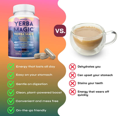 Yerba Magic™ - Cápsulas De Yerba Mate I 60  Cápsulas