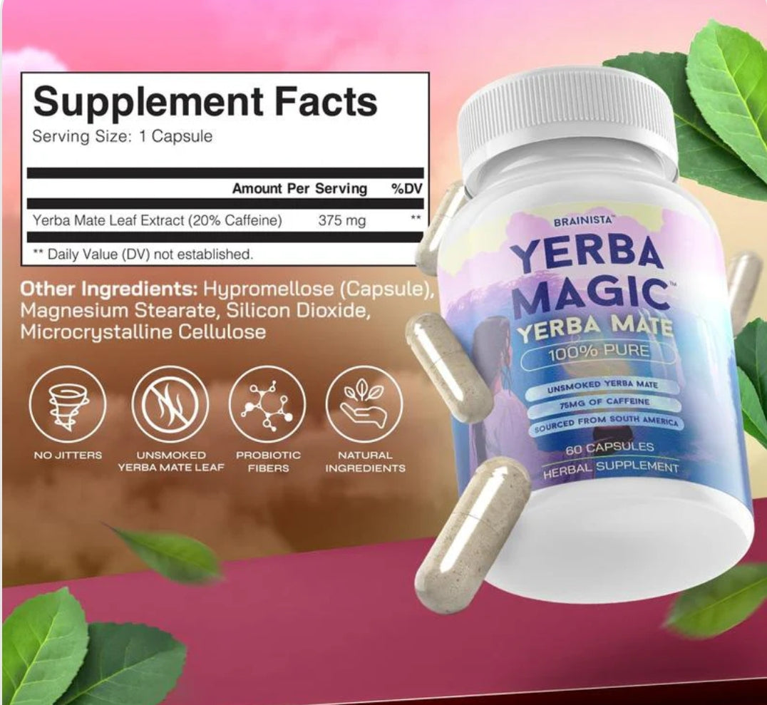 Yerba Magic™ - Cápsulas De Yerba Mate I 60  Cápsulas