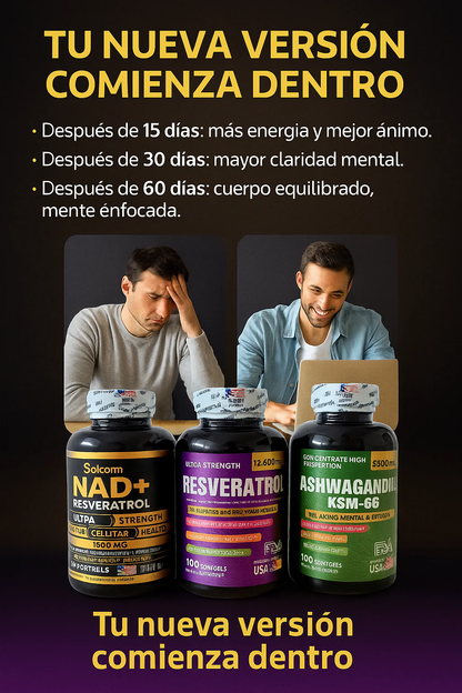 COMBO Nad + Ashwagandha + Resveratrol