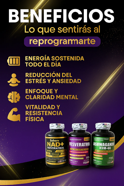 COMBO Nad + Ashwagandha + Resveratrol