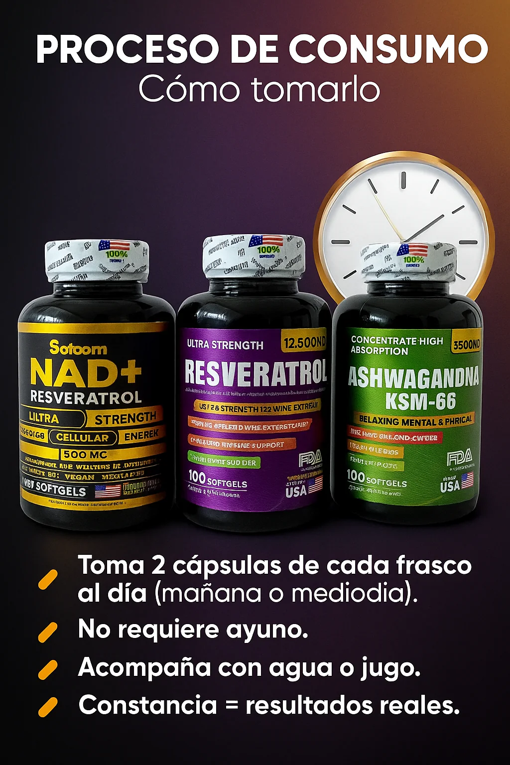 COMBO Nad + Ashwagandha + Resveratrol