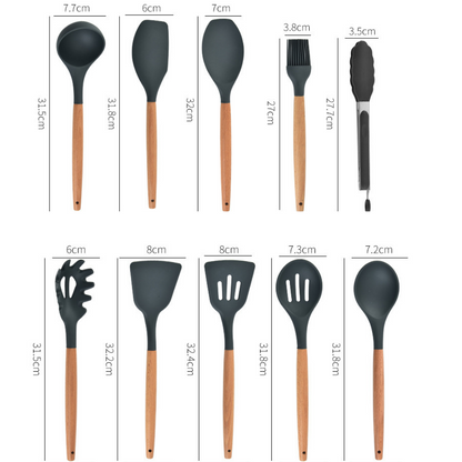 CocinaOn™ Set de 11 Utensilios de Cocina Alta Resistencia - [PROMOCIÓN DISPONIBLE SOLO HOY]