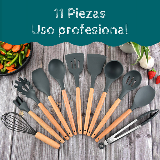 CocinaOn™ Set de 11 Utensilios de Cocina Alta Resistencia - [PROMOCIÓN DISPONIBLE SOLO HOY]