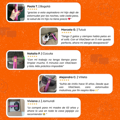 VitaClean™ - Aspirador Portátil UV | Poder de Succión y Esterilización Total