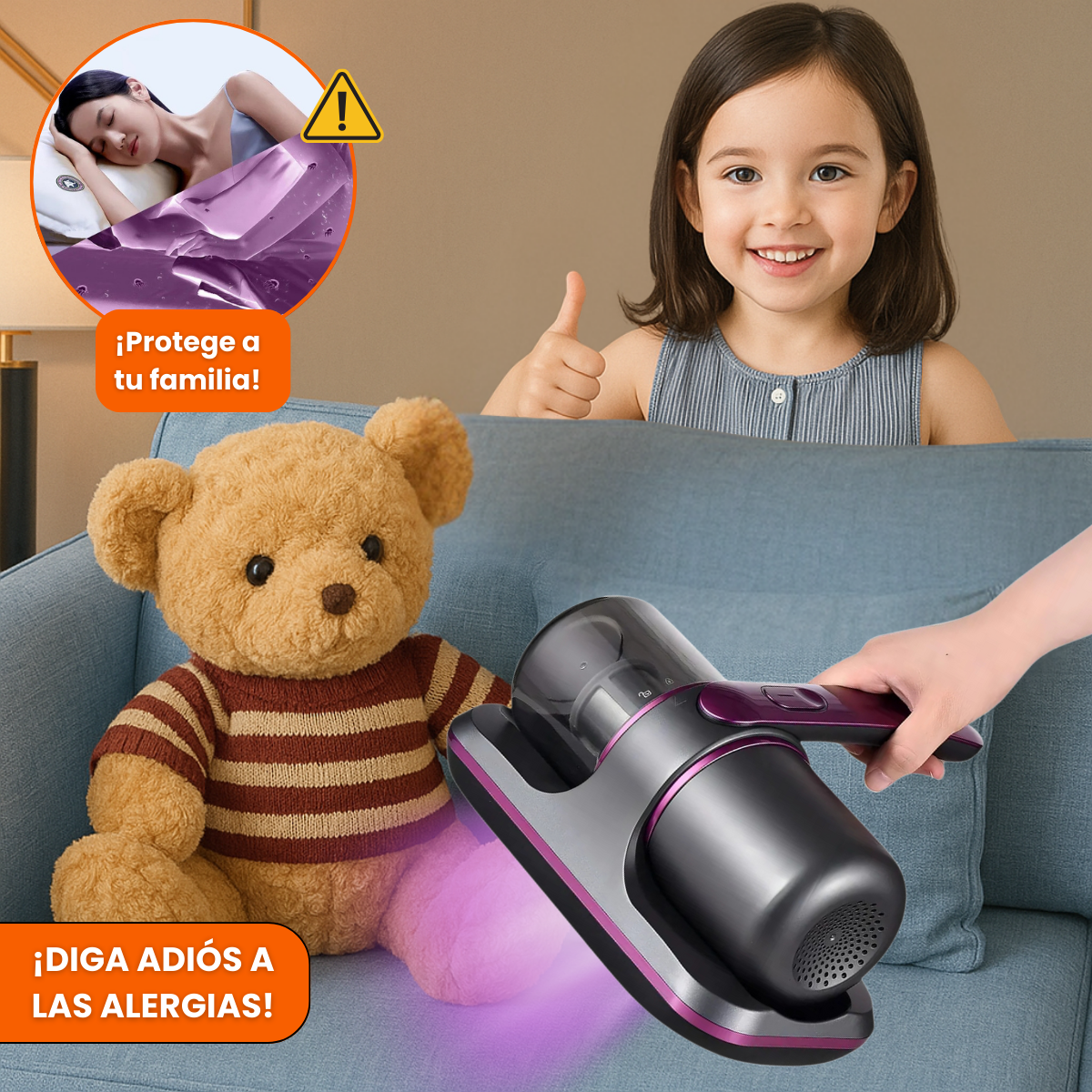 VitaClean™ - Aspirador Portátil UV | Poder de Succión y Esterilización Total