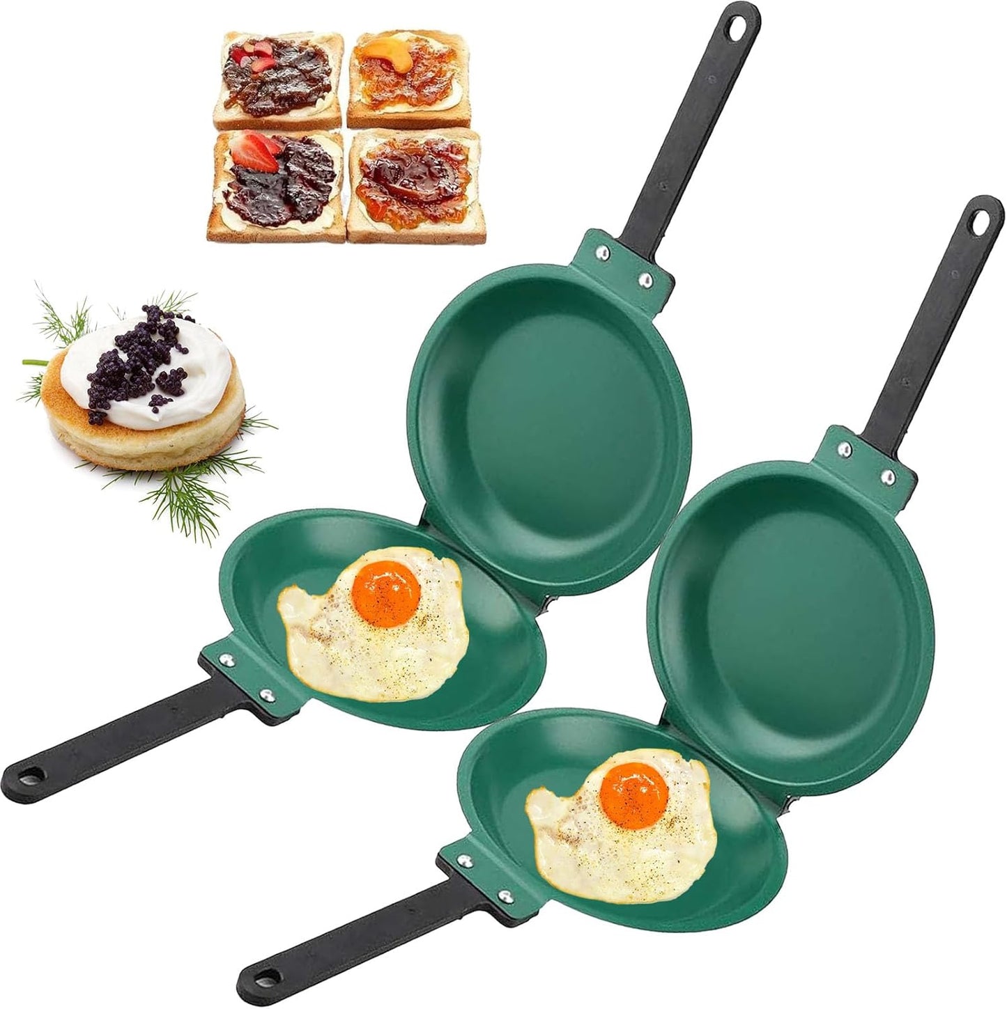 DuoChef™ – Sartén Antiadherente para Pancakes y Huevos