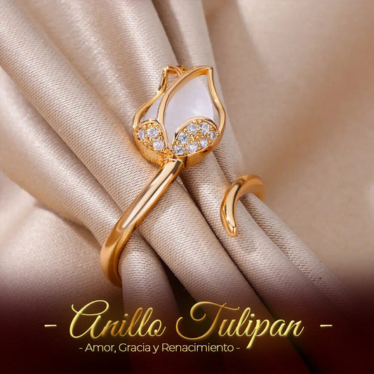 TULIPAN™ ANILLO AJUSTABLE  JOYERIA EXCLUSIVA - [PROMOCIÓN DISPONIBLE SOLO HOY]