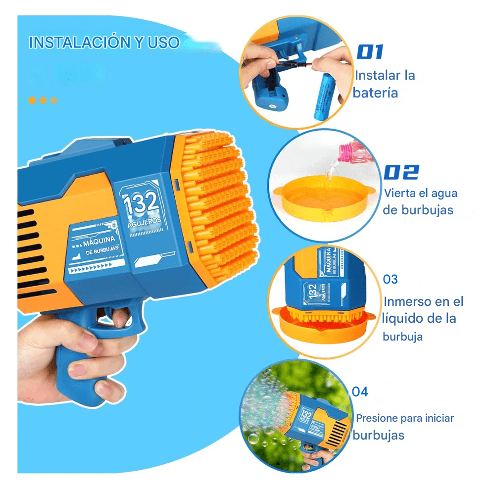 Bazooka de Burbujas™ – El Regalo Perfecto para Niños