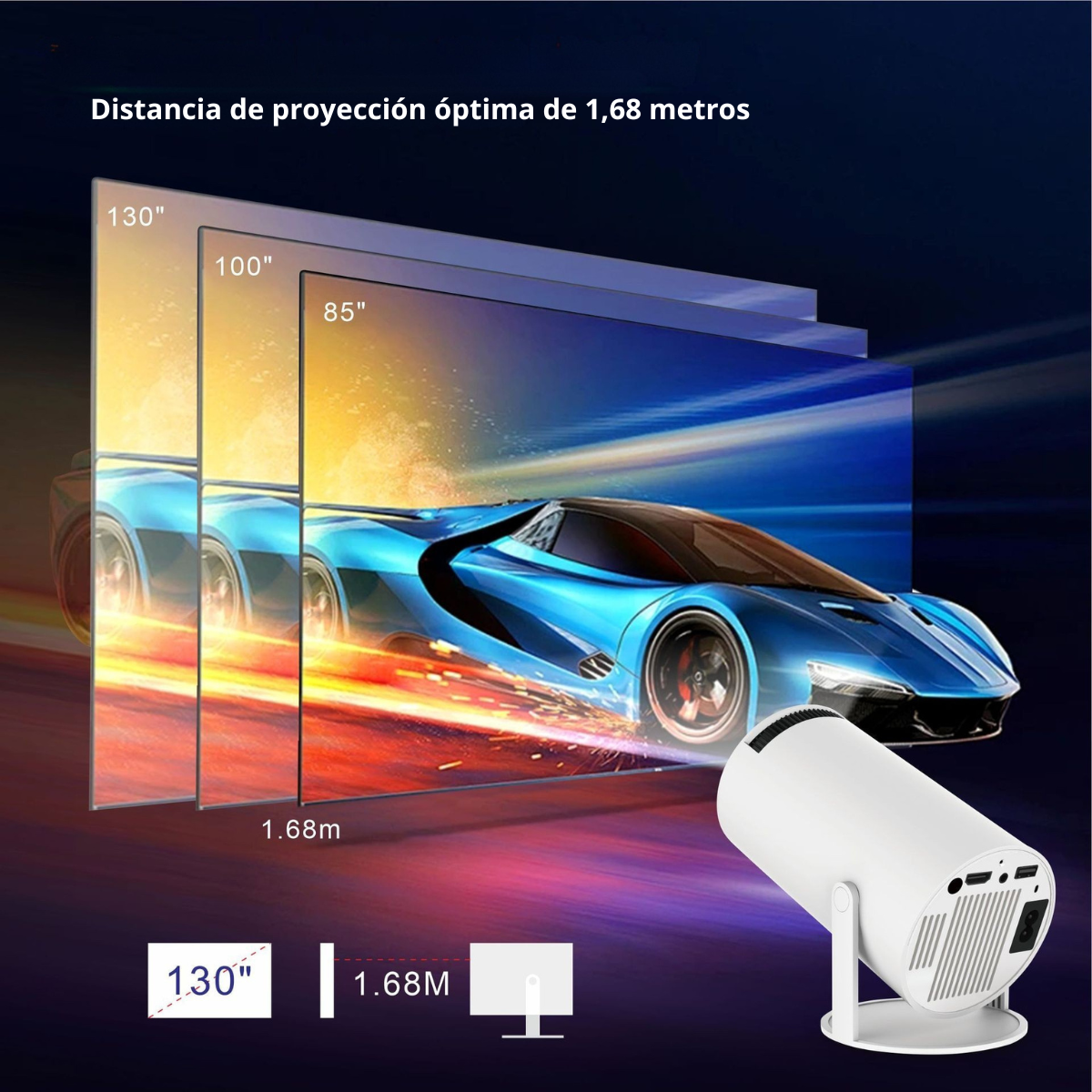 CineMax - Proyector Full HD | Pelis, series y juegos en pantalla gigante