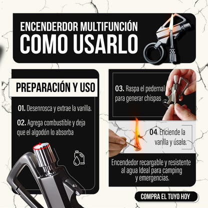 🔥Ignix™ – Encendedor 3 en 1  –  El encendedor que siempre te acompaña 🔥