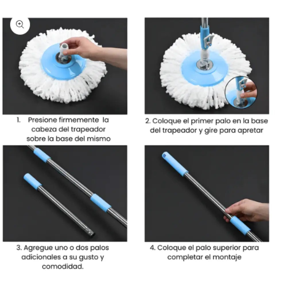 PowerMaid™ - Trapero Giratorio Magico Con Balde 360° -  [PROMOCIÓN DISPONIBLE SOLO HOY]