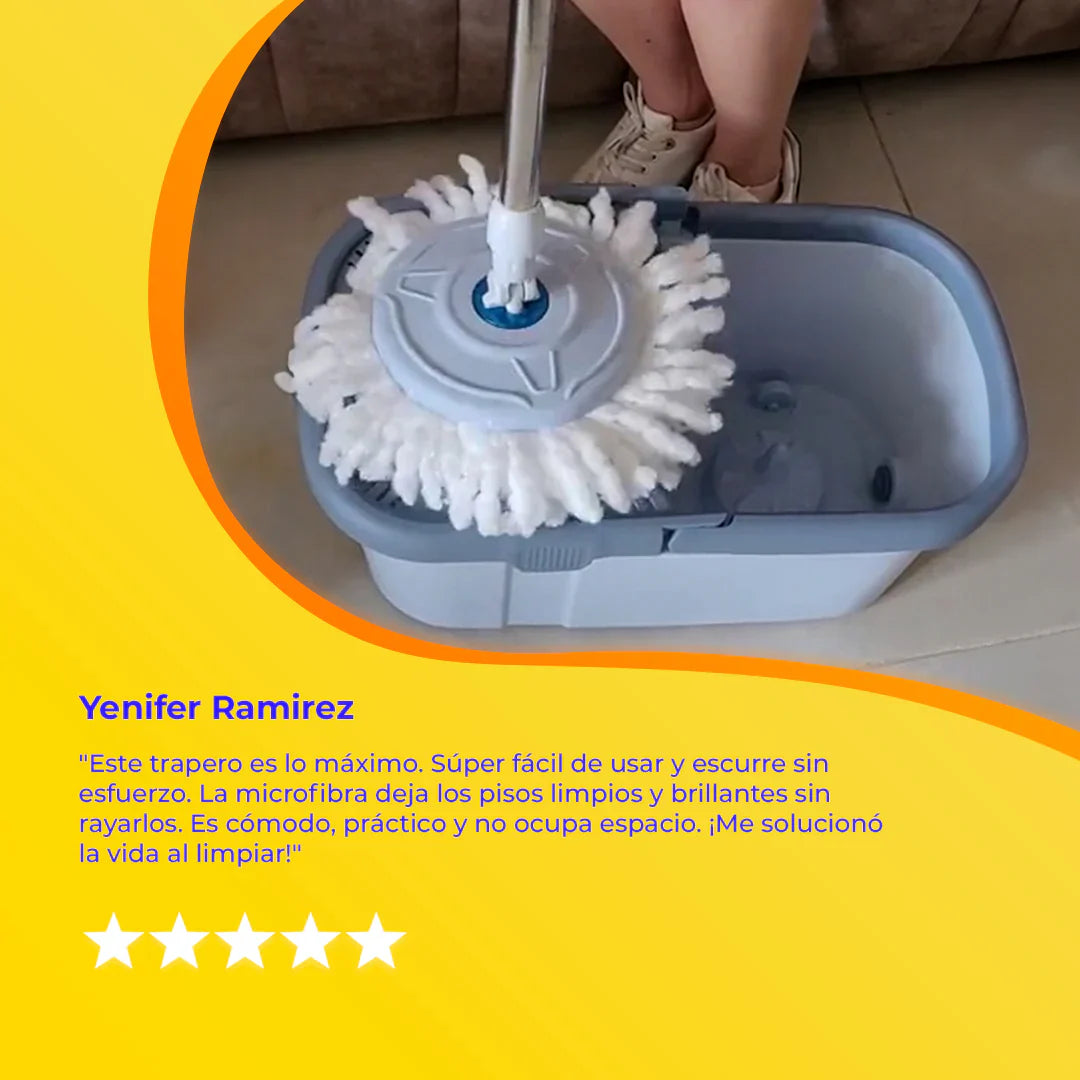 TrapPro 360° (2 Mopas + Balde Escurridor)