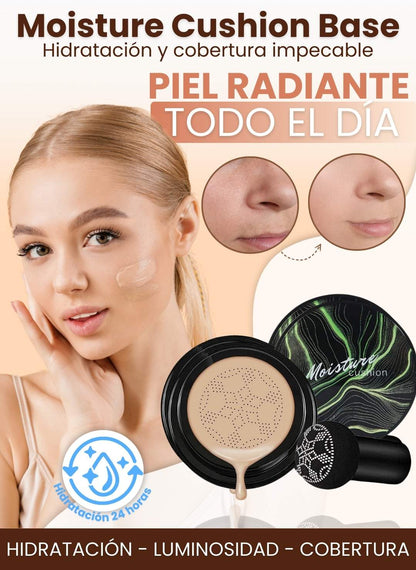 GlowCushion™ – Base Coreana Hidratante con Acabado Porcelana