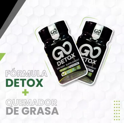 GO Detox - Suplemento Dietético Quema Grasas sin Gluten para Adelgazar - [PROMOCIÓN DISPONIBLE SOLO HOY]