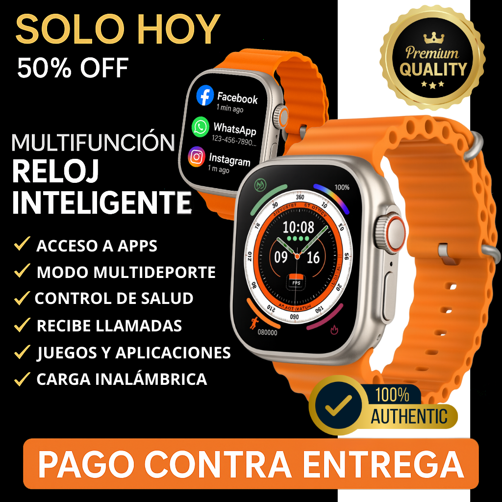 RELOJ INTELIGENTE - TEN UN MINI CELULAR EN TU MUÑECA + FUNCIONES EXCLUSIVAS